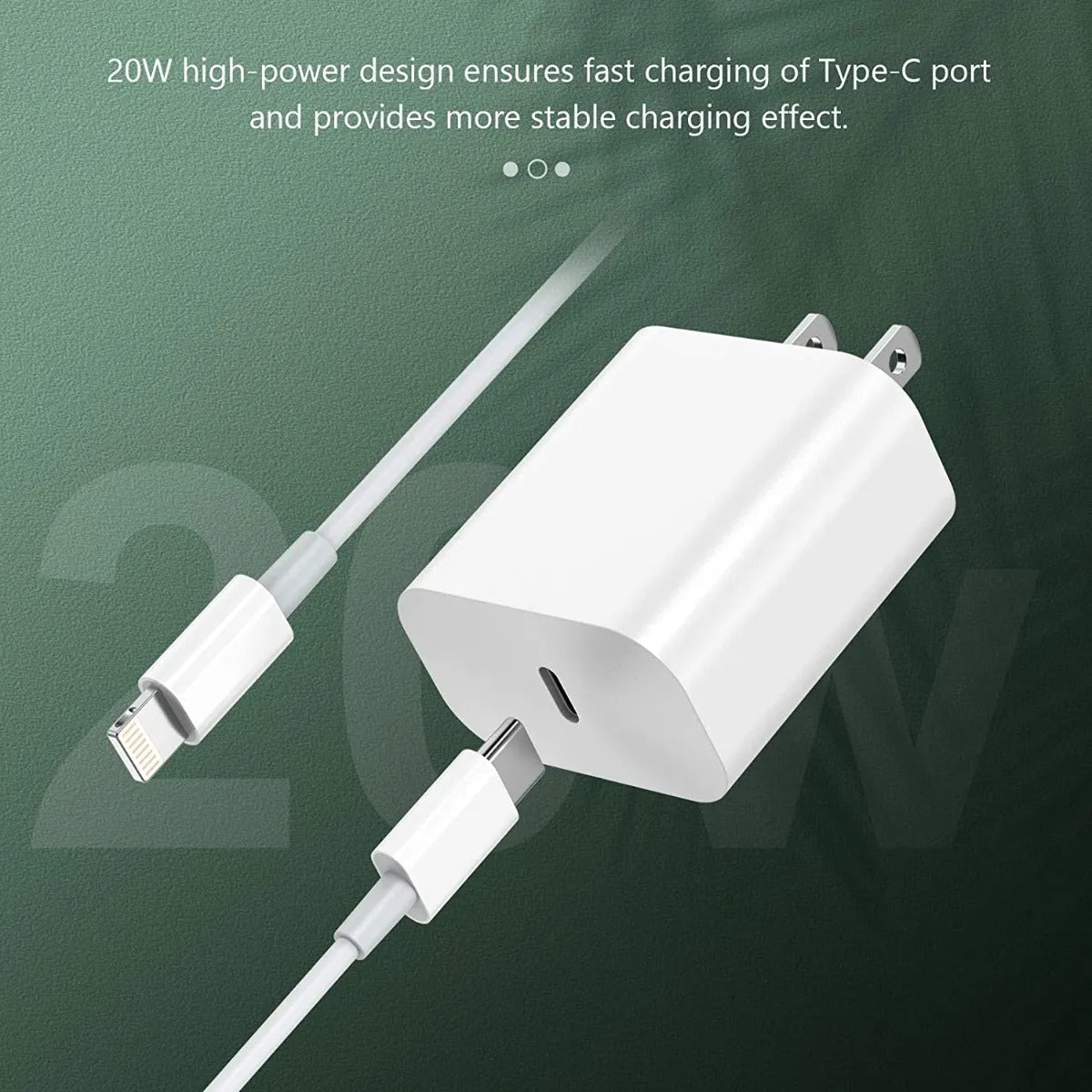 Apple 20W USB-C Power Adapter (2-Pin) | Type-C Wall Adapter UK Plug | NFC