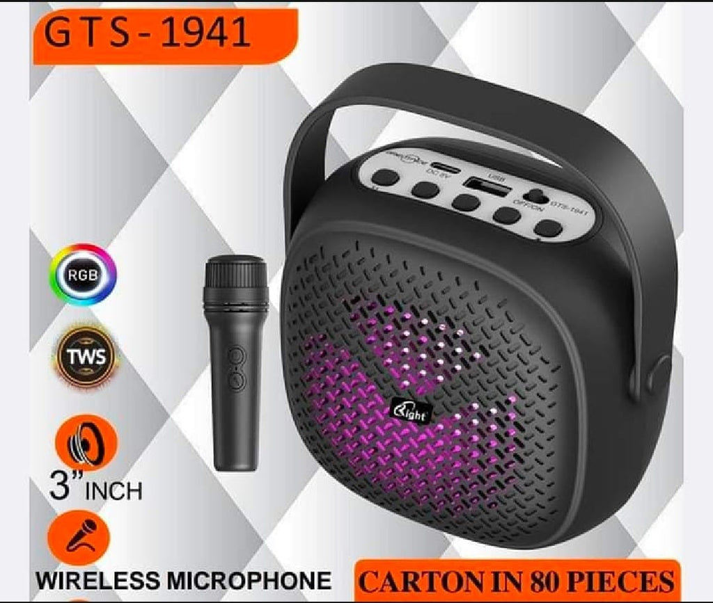 GTS 1941 & GTS 2008 Bluetooth Speaker With Mini Wireless Microphone